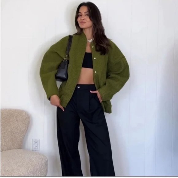 Zara | Jackets & Coats | Zara Textured Bomber Jacket | Poshmark